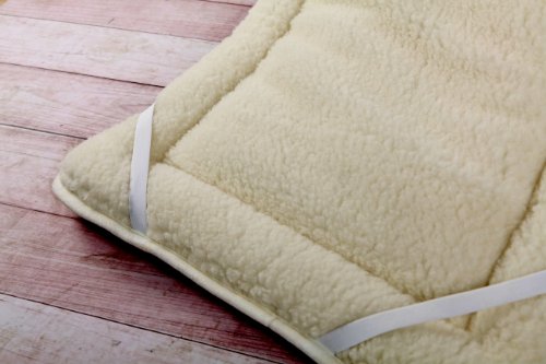 Merino Reversible Mattress Topper PERUGIANO 100% Merino Wool THICK , 70x140cm COTBED size WOOLAMRKED