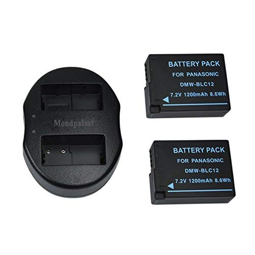 Mondpalast @ 2X Remplacement Batterie Li-ION Type MW-BLC12, DMW-BLC12E, DMW-BLC12PP 1200 mah avec in Mondpalast @ 2X Remplacement Batterie Li-ION Type MW-BLC12, DMW-BLC12E, DMW-BLC12PP 1200 mah avec in