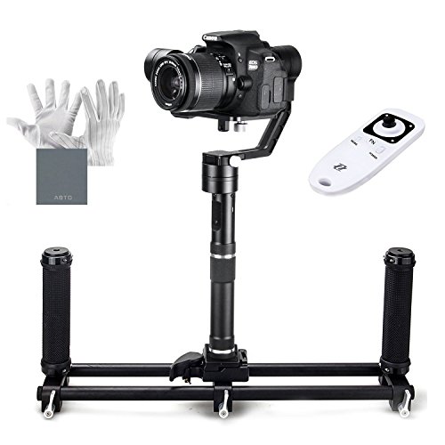 SZABTO Zhiyun Crane 3-Achsen Brushless Handheld Kardan Stabilisator mit Dual Griffgriff, drahtlose Fernbedienung und andere ntzliche Zubehr fr spiegellose Kameras