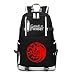Produktbild Augyue Rucksack Game of Thrones leuchtende Rucksack, Schulranzen, Tagesrucksack, Büchertasche, Laptoptasche, Schultertasche Schwarz Black 6