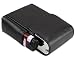 Produktbild Zigarettenetui Zigarettenbox Etui aus Leder mit Aluminium Schaniere und Feuerzeug Fach. (Glattleder/schwarz)