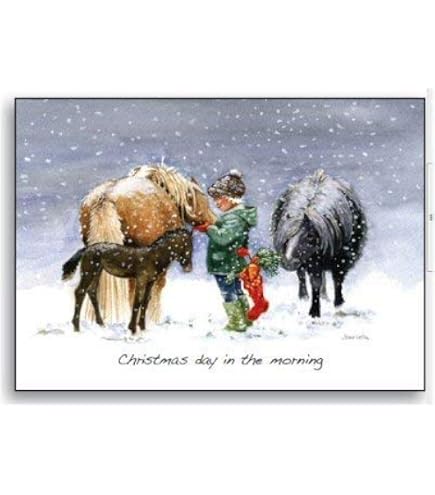 20 Weihnachtskarten Charity Box – 2 Aquarell-Designs (Fasan & Hochlandkühe), 124x124 Mm, Für Stroke Association