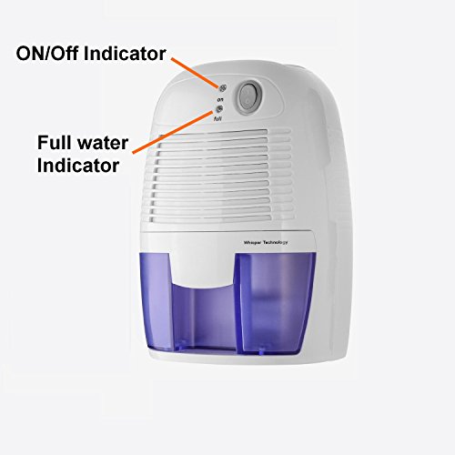 JZK® 500ml kompakte und tragbare Mini Luftentfeuchter für Damp, Schimmel, Feuchtigkeit im Haus, Küche, Schlafzimmer, Wohnwagen, Büro, Garage - 3