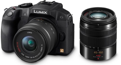 Panasonic Lumix DMC-G6WEG-K Systemkamera (16 Megapixel, 7,6 cm (3 Zoll) Touchscreen, WiFi, NFC) mit Objektiv Lumix G 14-42mm/F3,5-5,6 OIS und 45-150mm/F4,0-5,6 OIS schwarz Panasonic Lumix DMC-G6WEG-K Systemkamera (16 Megapixel, 7,6 cm (3 Zoll) Touchscreen, WiFi, NFC) mit Objektiv Lumix G 14-42mm/F3,5-5,6 OIS und 45-150mm/F4,0-5,6 OIS schwarz