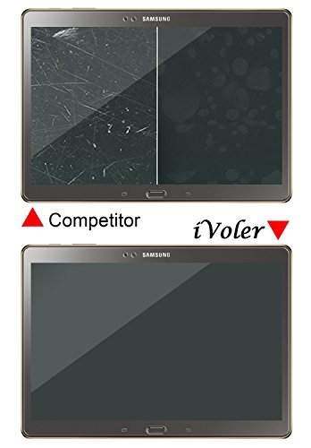 Samsung Galaxy Tab S 10.5 Zoll (SM-T800/SM-T805) Panzerglas Schutzfolie, iVoler® Premium Panzerglasfolie folie Displayschutzfolie Hartglas Gehärtetem Glas DisplayPanzerglas Schutzfolie Displayschutz Tempered Glass Screen Protector für Samsung Galaxy Tab S 10.5“ (SM-T800/SM-T805) – 0,3mm Dünn, 9H Härtegrad, 2.5D Abgerundete Kanten – [Kratzfest][Hohe Transparenz] [Fingerabdruck-frei][Blasenfrei]-Lebenslange Garantie - 6