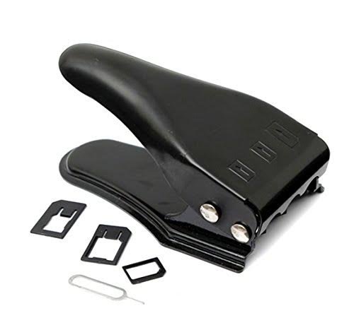 MMOBIEL   Cortador Universal 3 en 1 para Tarjeta SIM est  ndar Micro Nano para Todos los simkarten de Smartphones Tablets 3 Adaptadores SIM   1 Aguja de expulsi  n para SIM