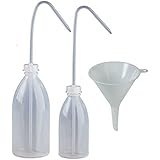 2er Set Laborflasche Waschflasche 1 x 250ml und 500ml aus Kunststoff BPA frei - made in Germany - inkl. Einfülltrichter
