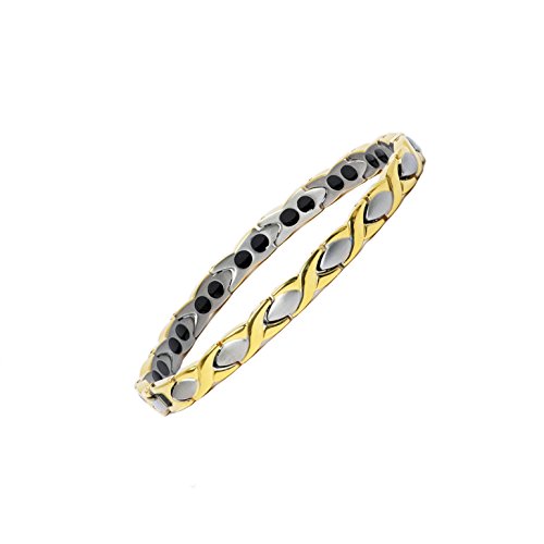 Ladies Pure Titanium Magnetic Therapy Bracelet Very Lightweight/Strong Relief of HOT FLUSHES, Menopause,Blood Circulation, Emotional Stress, RSI, Arthritis, Joint Muscle Pain