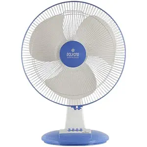 Polycab 400mm Thunder Storm Table Fan (White Blue)