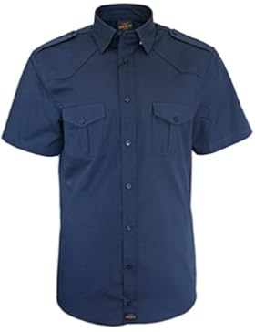 ROCK-IT Herren Hemd kurzarm US-Hemd im military Look Worker Hemd Worker shirt Freizeithemd Arbeitshemd made in...