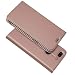Produktbild KKEIKO One Plus 5T Hülle, One Plus 5T Leder Handyhülle Schutzhülle [ mit Gratis Panzerglas Schutzfolie ], Stoßsichere Lederhülle Brieftasche case für One Plus 5T - Roségold