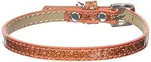 Mirage Pet Products Plain Ice Cream Dog Collar, Size 14, Orange