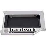 hardwrk SATA-Adapter für Apple MacBook (Pro) 13" 15" 17" - Caddy (ersetzt SuperDrive) - 9,5 mm Festplattenrahmen Einbaurahmen (SATA auf SATA)
