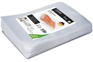 ‎CASO CASO Strukturbeutel 20x30 cm / 100 Beutel, für alle Balken Vakuumierer & Folienschweißgeräte, BPA-frei, stark & reißfest, 105µm, stabile Schweißnaht, Sous Vide geeignet, Made in Germany