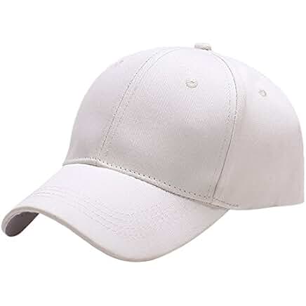 Amazon.co.uk: plain white baseball caps
