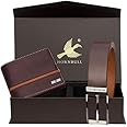 HORNBULL Denial Leather Combo Gift Set | Brown Wallet with Belt | RFID Wallet for Mens (BW45151)