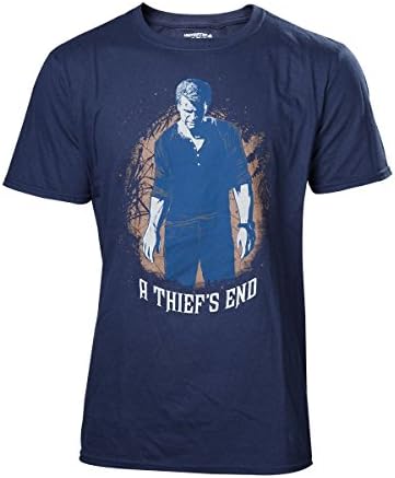 Uncharted 4 - A Thief's End Men's T-Shirt - Navy - Size X-Large