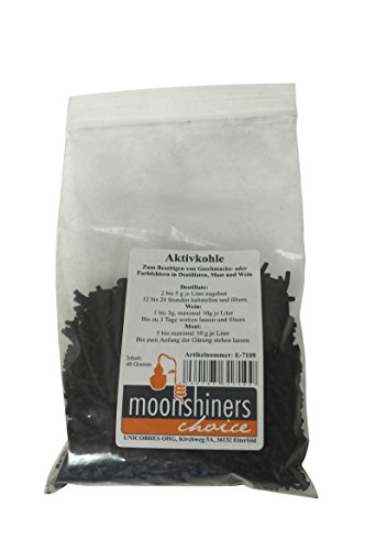 ‚MoonshinersChoice®‘ Aktivkohle 40 Gramm – zylindrische Partikel aus Kokos – für Bio- Lebensmittel geeignet – kann einfach pulverisiert werden - 6
