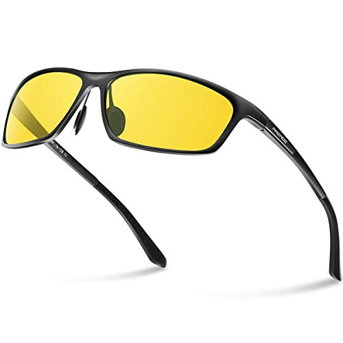 PAERDE Gafas de sol polarizadas de la manera hombres que conducen las gafas de sol Marco del metal de Al-Mg