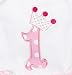 balababy Baby Girls Floral Romper Suit 1st Birthday Party Dresses Shoes with Headband Outfits,12-18M