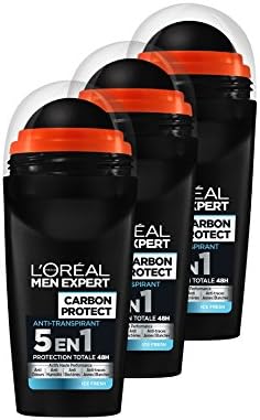 L' oréal Men Expert Carbon Protect 5 in 1 Ice Fresh Deodorante Bille uomo senza alcol
