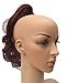 SWEET SHORT CURLY PONY TAIL HAIR EXTENSION, (CLAW GRIP) (08 Burgundy Mix)
