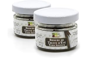 CELLIER DU PÉRIGORD Lot de 2 Brisures de Truffes d'Été Tuber Aestivum 25g soit 50g
