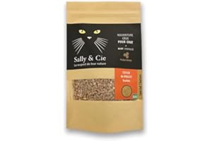 SALLY & CIE Croquette Barf : Cuisse de Poulet Bio hachée Lyophilisée pour Chaton