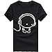 Produktbild Absolute T-Shirt Herren,Sweatshirt Kurzarm Rundhals Ausschnitt Top Basic Shirt Crew Neck Vintage Sweatshirt Kapuzenpullover Oversize T-Shirt Einfach Drucken Bluse (XXXL, Schwarz)