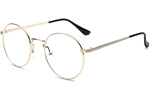 Outray Vintage Classic Round Glasses Metal Frame Eyewear Clear Lens Glasses For Women/Men