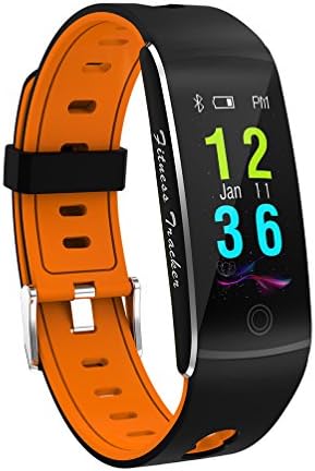 Fitness Tracker Smart Bracelet F10 Color Display Heart Rate Monitor IP68 Waterproof Touch Screen Bluetooth Pedometer Wristband Sleep Monitor For Women Men Android And IOS,Orange