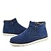 Produktbild Gracosy Winter Stiefeletten Flach Gefüttert Kurzschaft Stiefel Seitlicher Reißverschluss Suede Schuhe Unisex, Gr.-37 EU, Blau