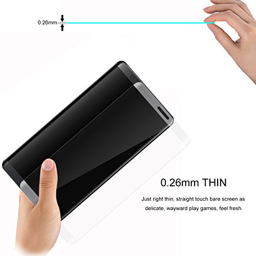 [2 PACK] Galaxy S8 Plus Displayschutzfolie Fodlon® S8 Plus Voll Abdeckung Temperiert Displayschutzfolie für smartphone Schutzfolie Folie -Transparent - 3