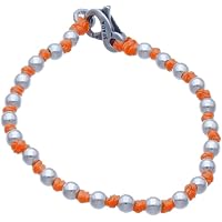 Bracciale Unisex Spadarella In Cotone Nautico Verde Scuro Con Sfere In Argento 925 – Fatto A Mano In Italia, Lunghezza 19 Cm - 3