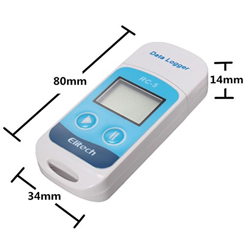 Mini USB Temperatur Data Logger Temp Rekorder Interner Externer Sensor Hohe Genauigkeit Temperatur Datenlogger 32000 Punkte Record Kapazität Wasserdicht nach IP67-Upgrade für Lager Labor und Hause usw. - 4