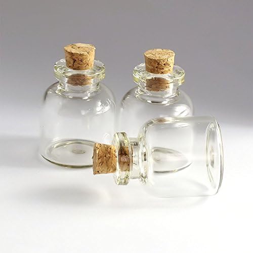 50pcs 4ml Small Mini Glass bottles Vials Jars with Cork Stoppers 4ml 22*28mm(0.87*1.1in) Message Weddings Wish Jewelry Party Favors