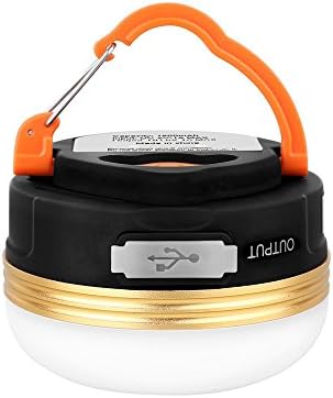 3-mode LED Camping Lantern Light Waterproof Tents lamp Outdoor Rechargeable with USB Output Dimmable as Mini Power Bank 1800mAh