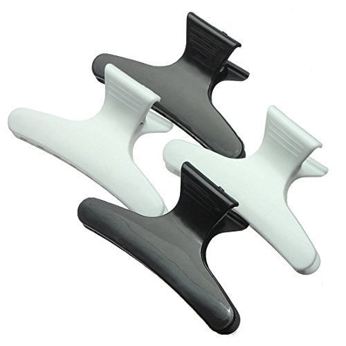 KINGSO 4PCS Black White Hairdressers Butterfly Style Styling Hair Clamps Clips Claw Clasps Hairdressing Salon Tool