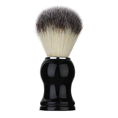 Anself Nylon Shaving Brush Men's Mustache Brush Safety Barber Razor Brush Black Handle Male Shaving Beard Cleaning Tool