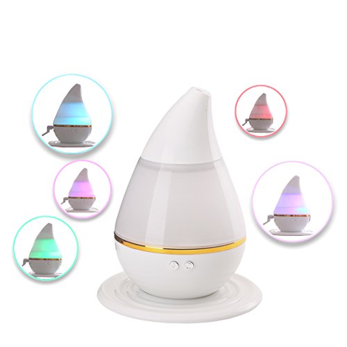Aroma Diffuser, PHOEWON 250ml Ultraschall Luftbefeuchter Aromatherapie USB Aroma Diffuser Elektrisch 7 LED Wechselfarben Diffusor Aromaöl Auto, Luftbefeuchter für Schlafzimmer, Baby, Kinderzimmer