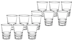Pure Source India Shot Glass Set, 30ml, Set of 12, Transparent