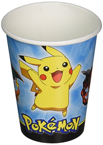 Amscan Pappbecher mit Pokémon-Motiv,  266 ml, 581844