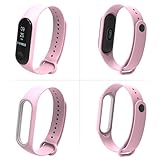 Igemy Ersatzband für Xiao Mi Band 3 Soft TPE Silikon Sport Armband Armband (Rosa)
