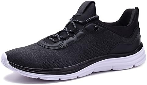 COODO Kids/Boys/Juniors Trainers Comfort Breathable Children Sneakers Fashion Gym Sport Shoes (Toddler/Little Kids/Big Kids) (42 EU, Black/White-1)