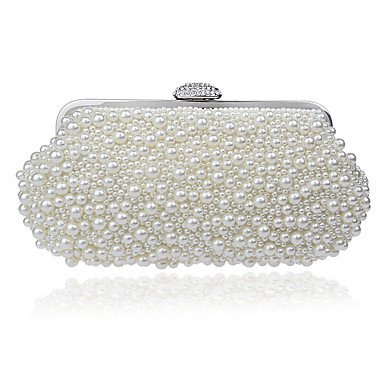 Woman Fashion Luxus Hochwertige Imitation Pearl Diamonds Abend Tasche Champagne