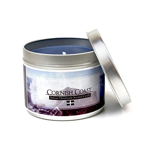 Happy Piranha LTD - Vela aromática hecha a mano en Cornualles, hecho a mano en Cornwall, playa de Cornish, vela de mar, hecha a mano en cornwall, regalo para cestas de vacaciones