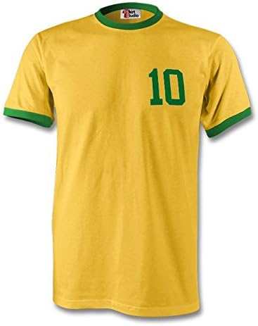 Kaka 10 Brazil Country Ringer T-Shirt Yellow/Green - Large