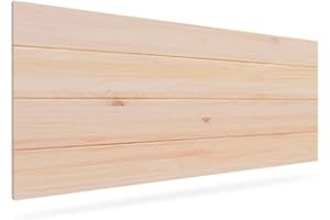 LA WEB DEL COLCHON - Cabecero de Madera Rústico Vintage para Cama de 80 (90 x 44 cms.) Barnizado Natural | Cabeceros Madera | Dormitorio Matrimonio | Cabezal Cama |Estilo nórdico