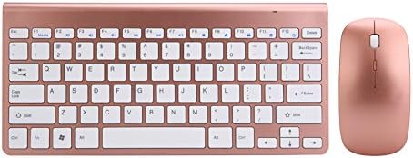 Wireless Keyboard &amp; Wireless Mouse 2.4G Wireless Keyboard Fit Windows 10/8/7 / Vista / XP and Android Smart TV Use (Pink)