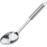 FACKELMANN Stainless Steel Kitchen Serving Ladle with Ergonomic Handle, 34 x 7.5 x 1.5 cm, 1 pc.